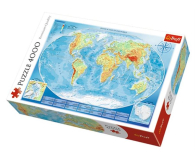 Trefl 4000 el Wielka mapa fizyczna świata Meridian - 479566 - zdjęcie 1